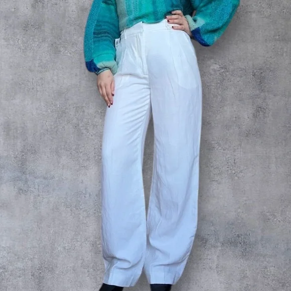 NWT Aritzia Wilfred Effortless Linen Pant - Picture 4 of 8